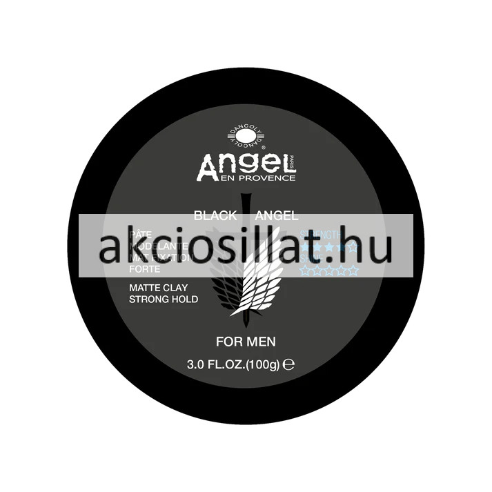 Image of Angel En Provence Black Angel for Men Matte Clay Strong Hold hajformázó wax 100g