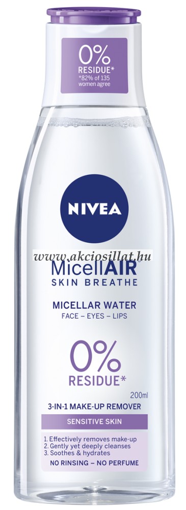 Nivea MicellAir Skin Breathe Micellás Víz Érzékeny Bőrre 200ml