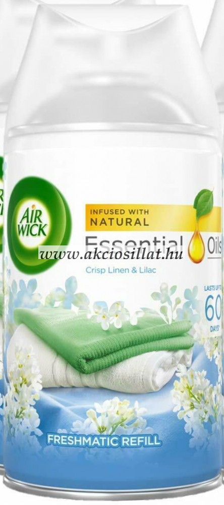Image of Air Wick Freshmatic utántöltő Friss Ruha és Fehér Liliom 250ml Cool Linen &amp; White Lilac