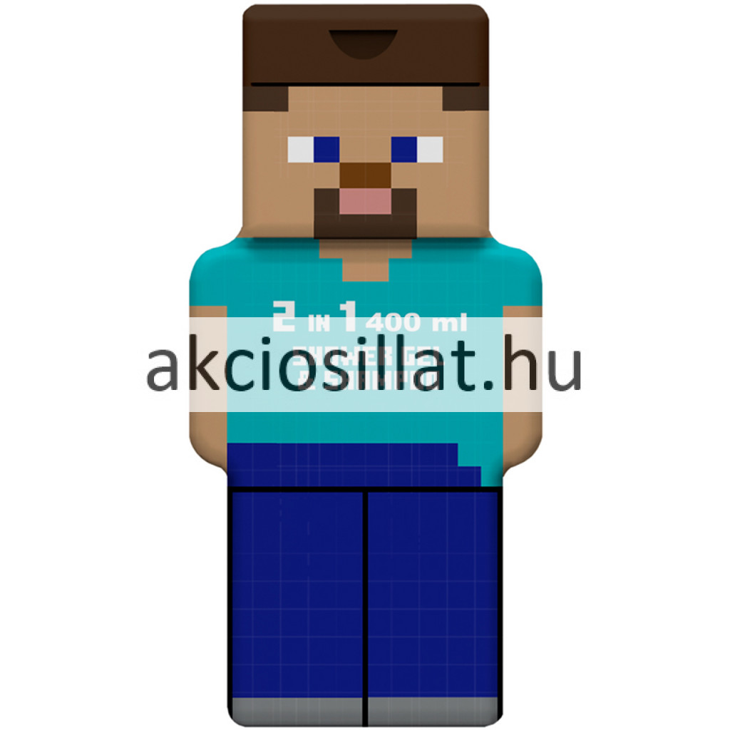 Image of Air-Val Minecraft Steve 2D 2in1 tusfürdő és sampon 400ml